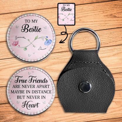 To My Bestie True Friends Never Apart Infinity Flower And Butterflies