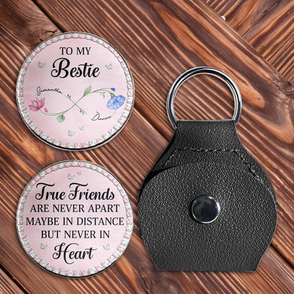 To My Bestie True Friends Never Apart Infinity Flower And Butterflies