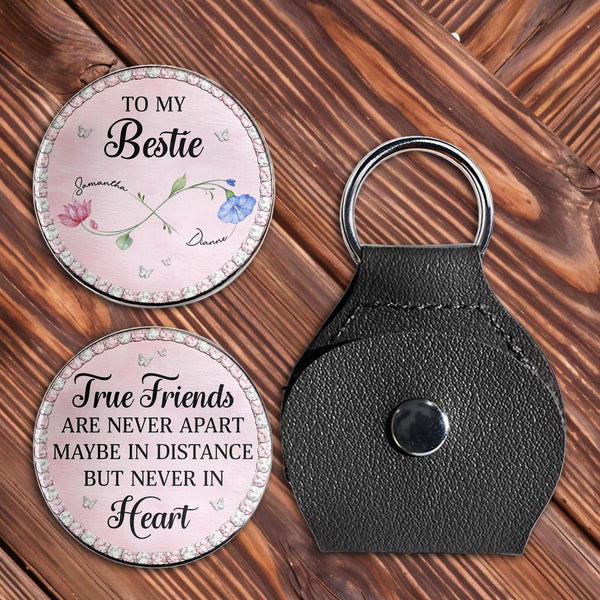 To My Bestie True Friends Never Apart Infinity Flower And Butterflies