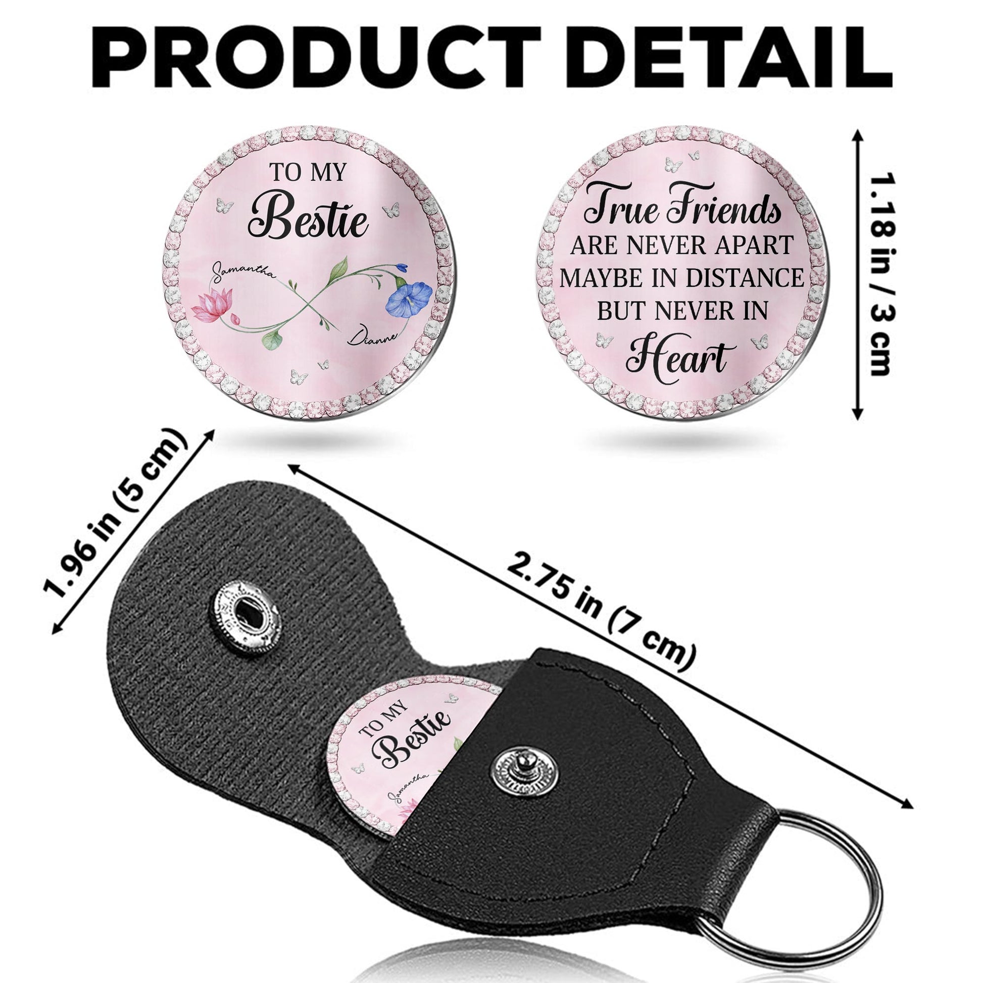 To My Bestie True Friends Never Apart Infinity Flower And Butterflies