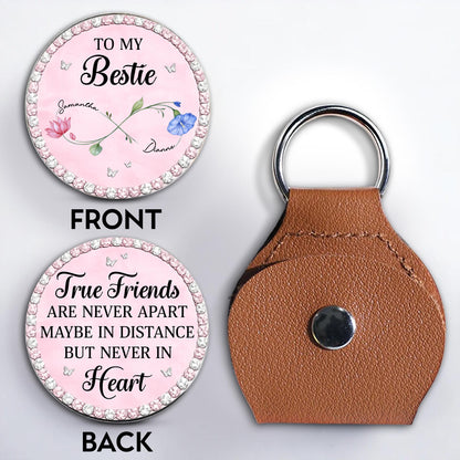 To My Bestie True Friends Never Apart Infinity Flower And Butterflies