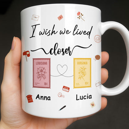I Wish We Lived Closer With Post Stamp Design