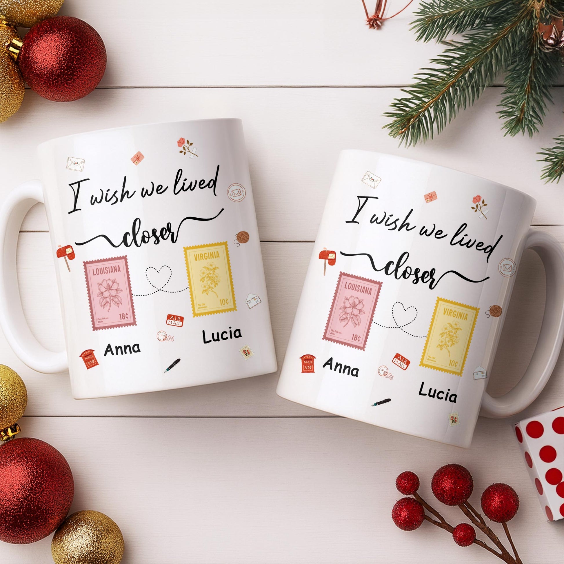 I Wish We Lived Closer With Post Stamp Design