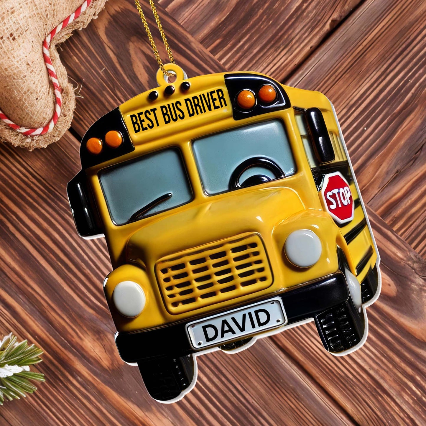 Best Bus Driver School Bus Ornament