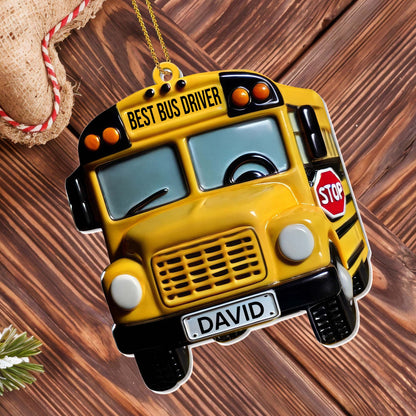 Best Bus Driver School Bus Ornament