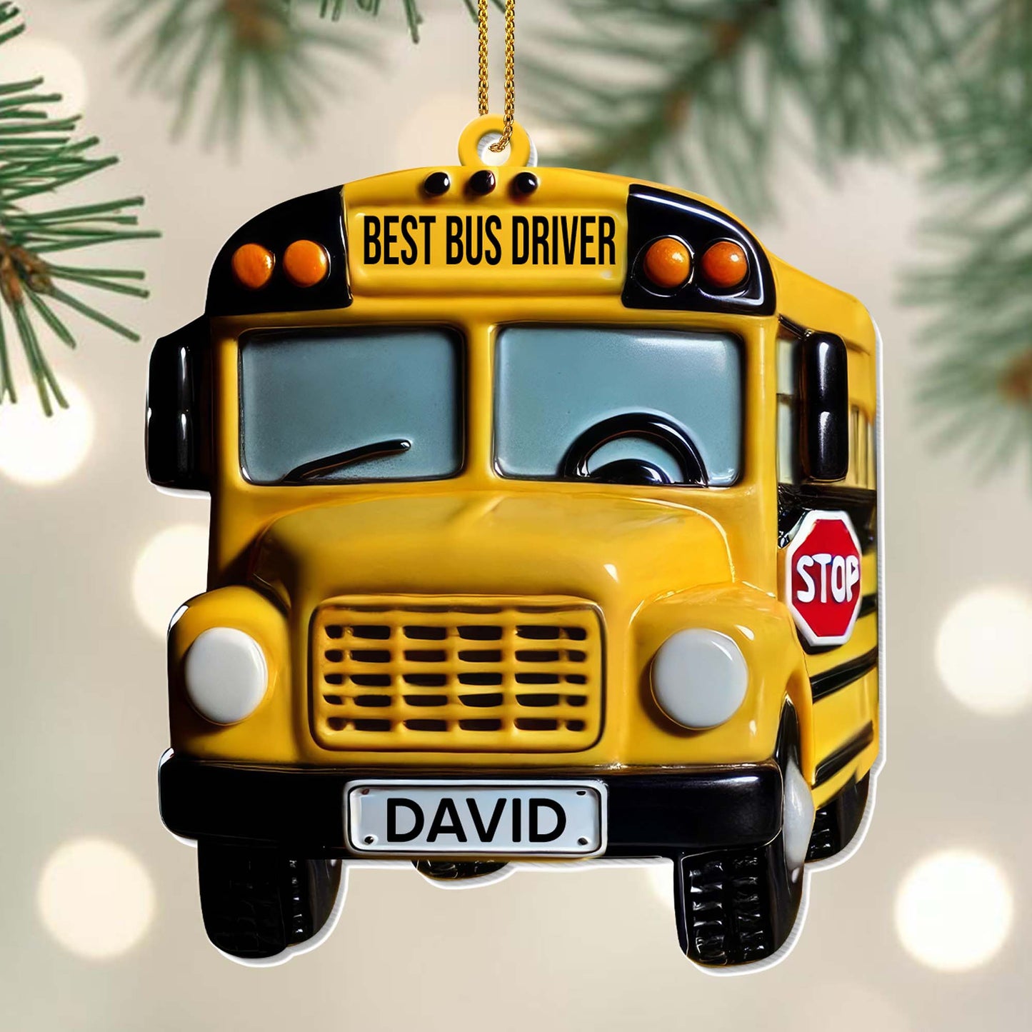 Best Bus Driver School Bus Ornament