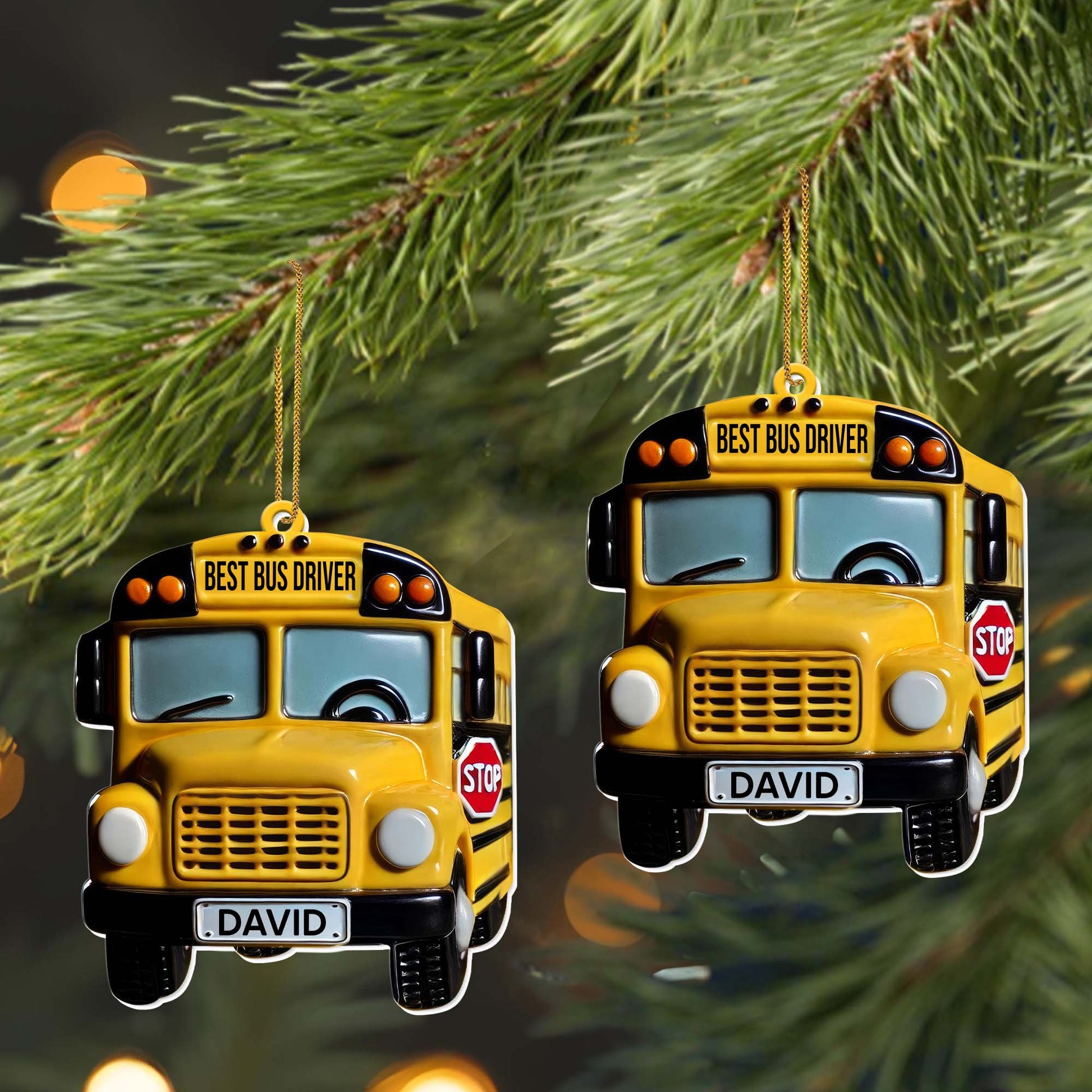 Best Bus Driver School Bus Ornament