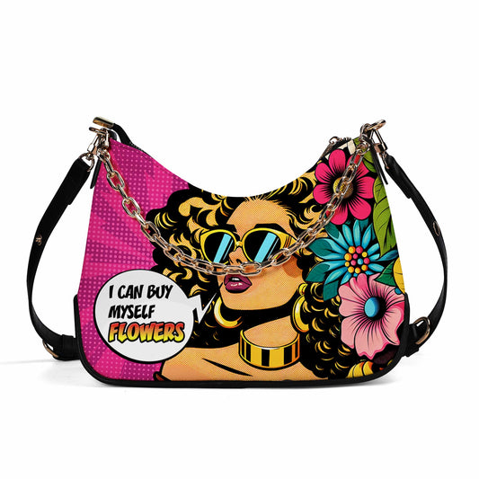 Puedo comprarme flores - Bolso bandolera con cadena personalizado - BUYF06CH
