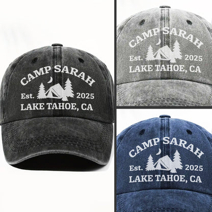 Camp Sarah, Est. Lake Tahoe, Tent And Trees Design