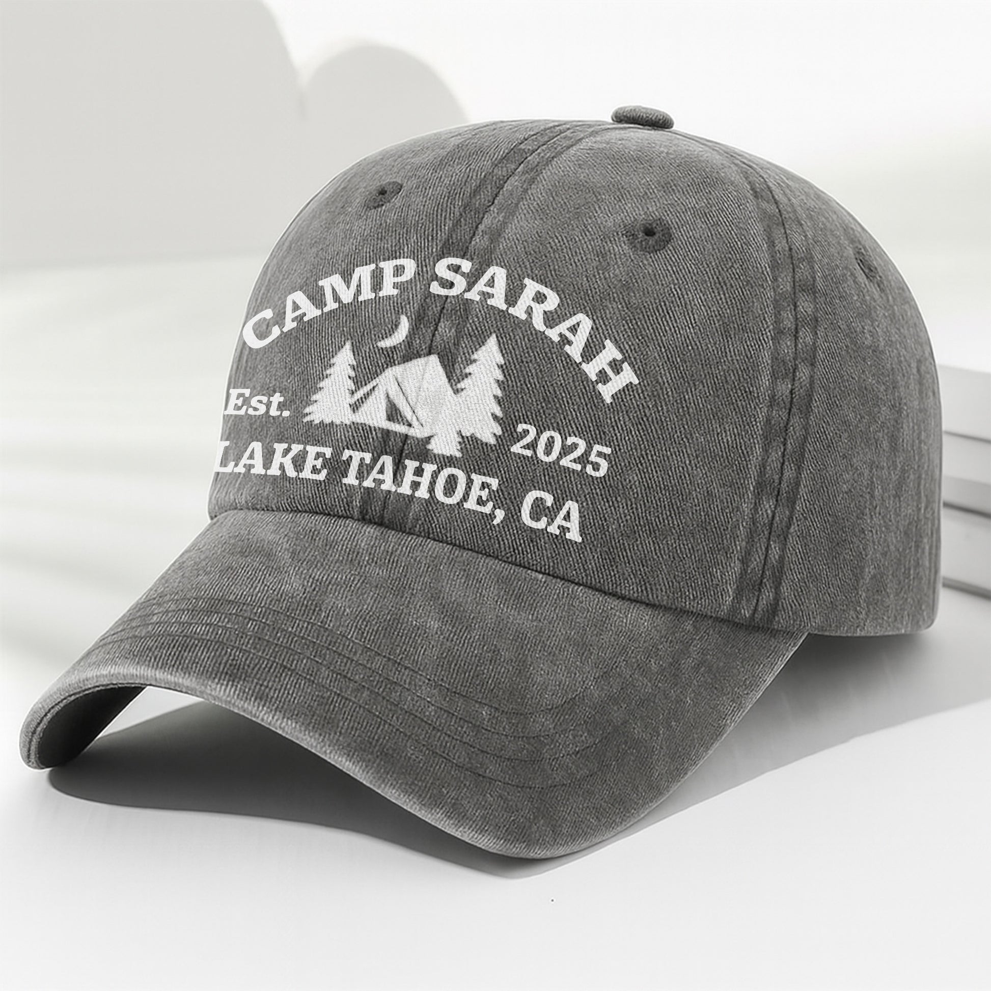 Camp Sarah, Est. Lake Tahoe, Tent And Trees Design