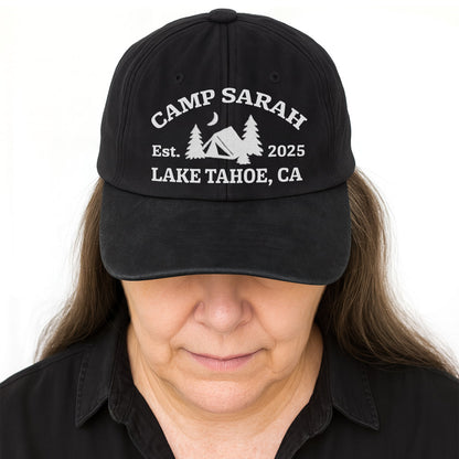 Camp Sarah, Est. Lake Tahoe, Tent And Trees Design