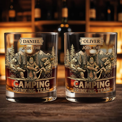 Join The Camping Drinking Team, Bigfoot and Bear Design