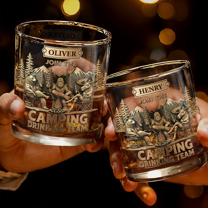 Join The Camping Drinking Team, Bigfoot and Bear Design