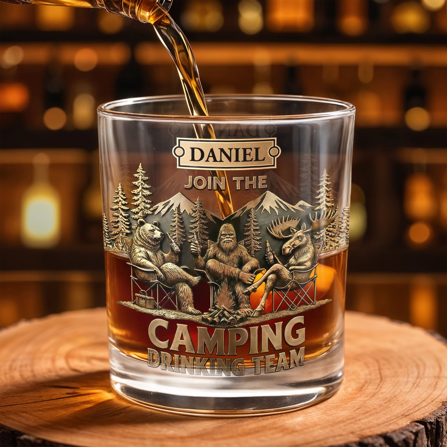 Join The Camping Drinking Team, Bigfoot and Bear Design