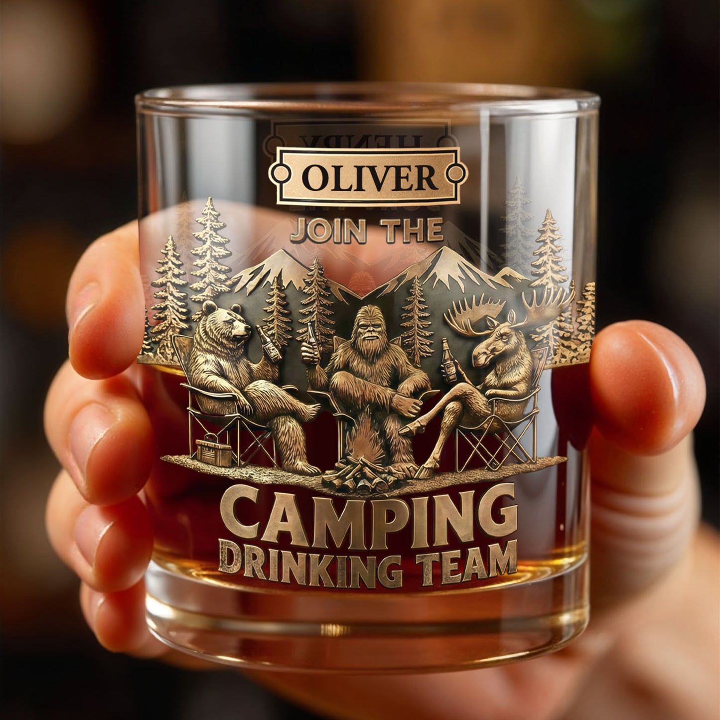Join The Camping Drinking Team, Bigfoot and Bear Design