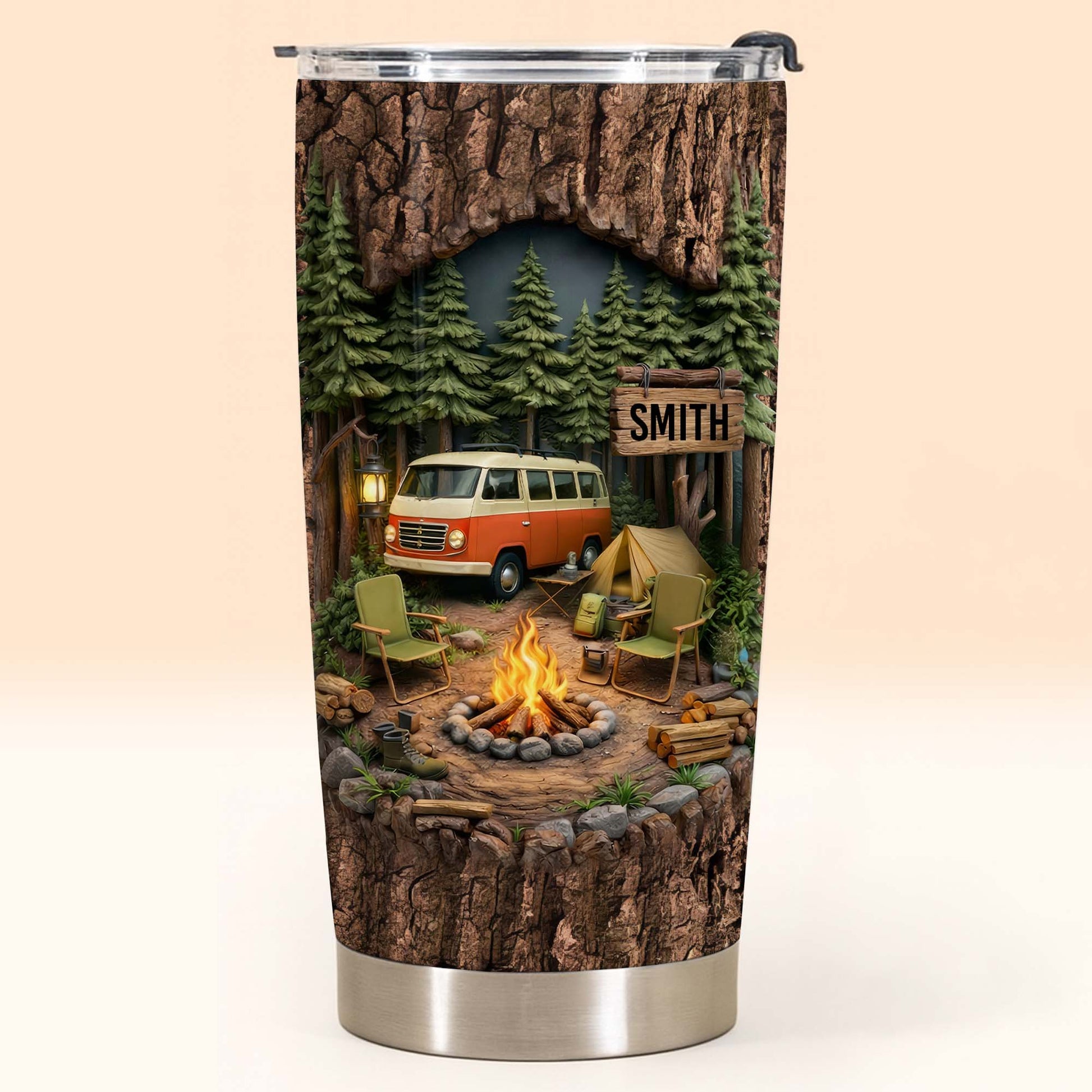 Gather Around The Fire, Campfire and Vintage Van Design