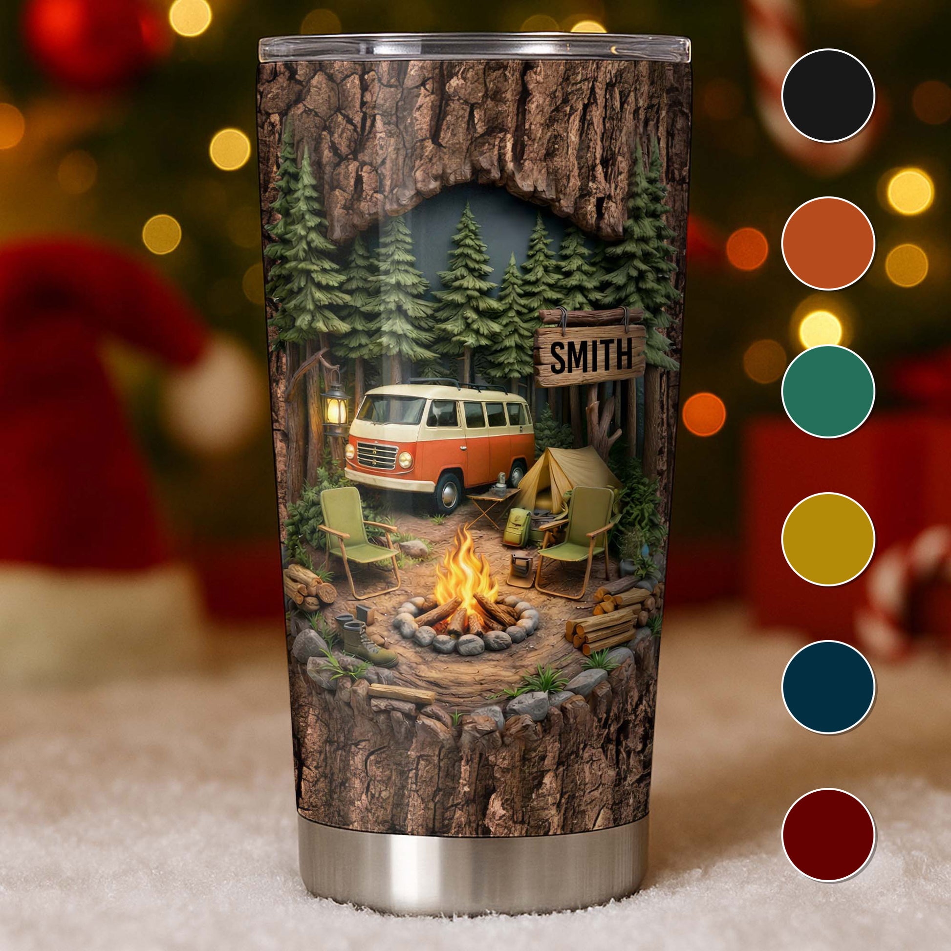 Gather Around The Fire, Campfire and Vintage Van Design