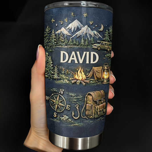 A Journey Awaits, Mountains and Campfire