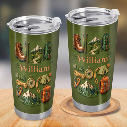 To [Name], Boots, Compass, Mountains, Tent, Backpack