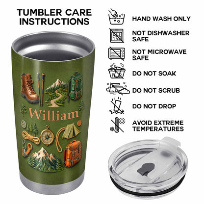 To [Name], Boots, Compass, Mountains, Tent, Backpack