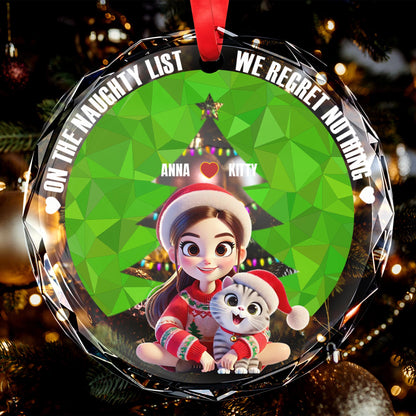 Naughty List No Regrets Featuring Cartoon Girl And Puppy