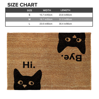 Hi Bark Funny Doormat With Cat And Dog Design