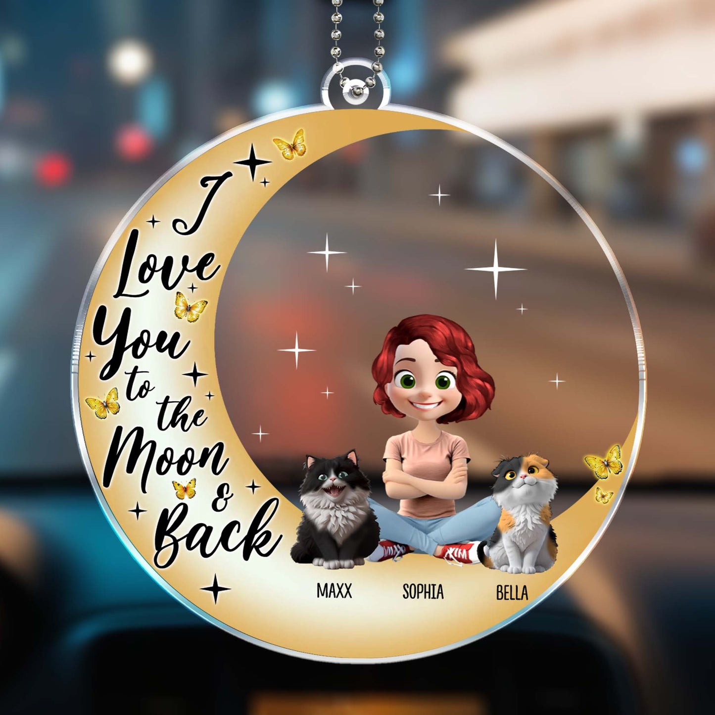 I Love You To The Moon & Back With Moon And Butterflies