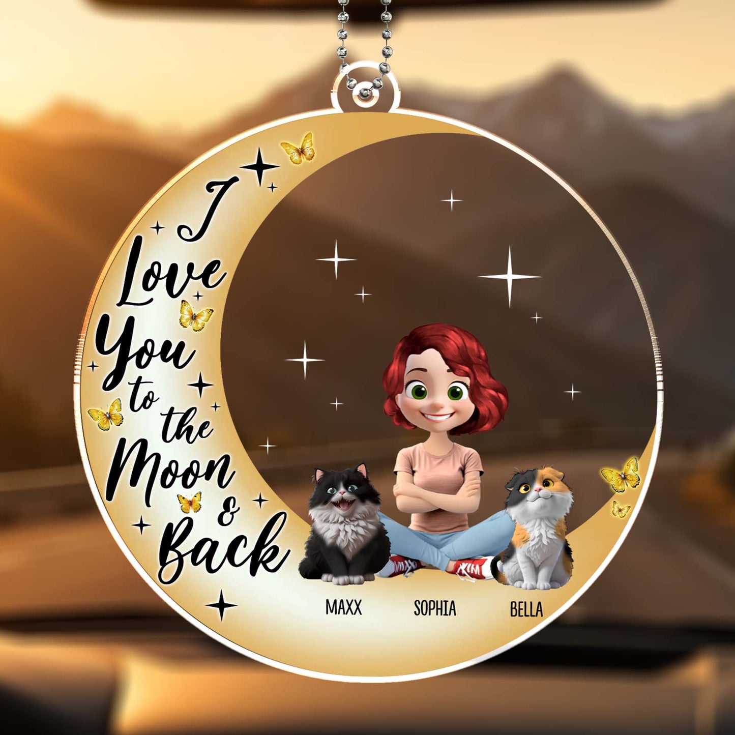 I Love You To The Moon & Back With Moon And Butterflies