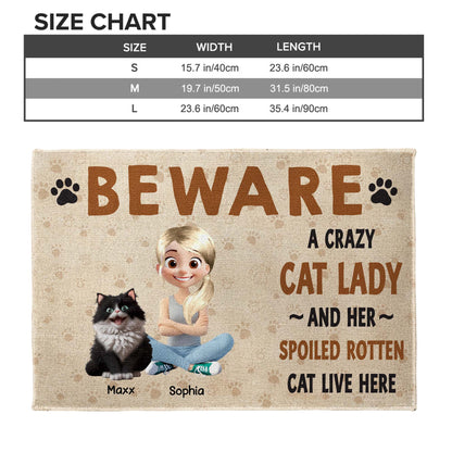 BEWARE A Crazy Cat Lady And Her Spoiled Rotten Cat Live Here