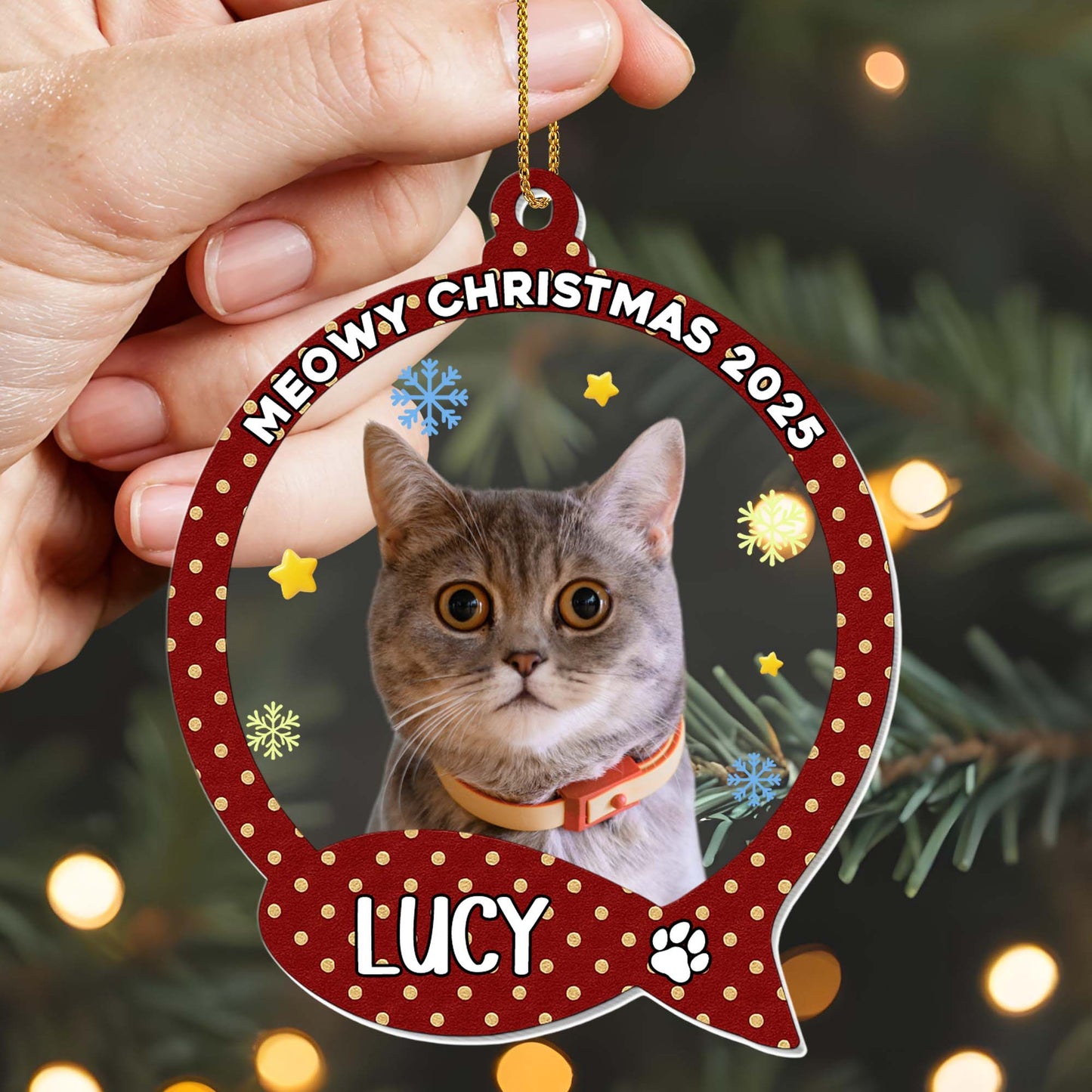 Meowy Christmas, Cute Cat With Speech Bubble