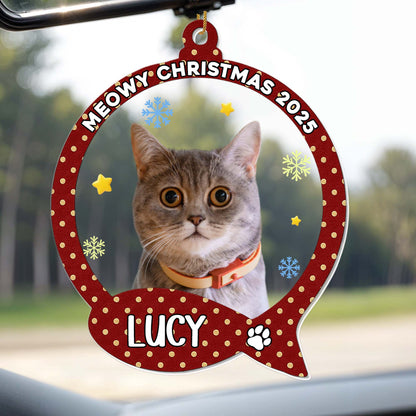 Meowy Christmas, Cute Cat With Speech Bubble