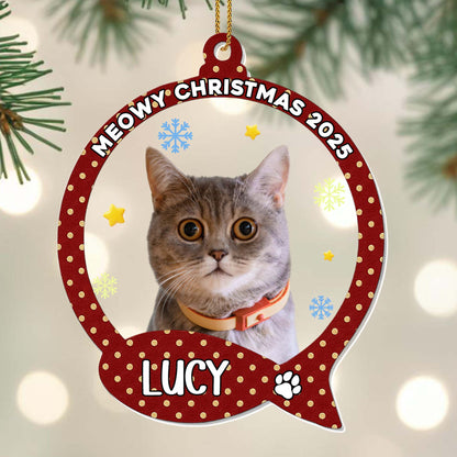 Meowy Christmas, Cute Cat With Speech Bubble