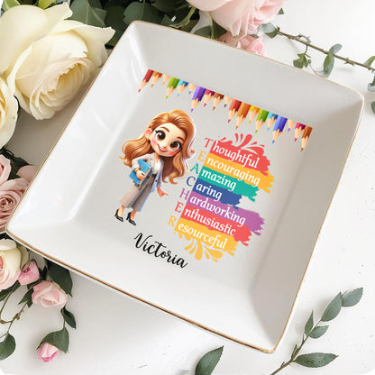 Thoughtful And Amazing Encouraging Jewelry Dish With Animated Character