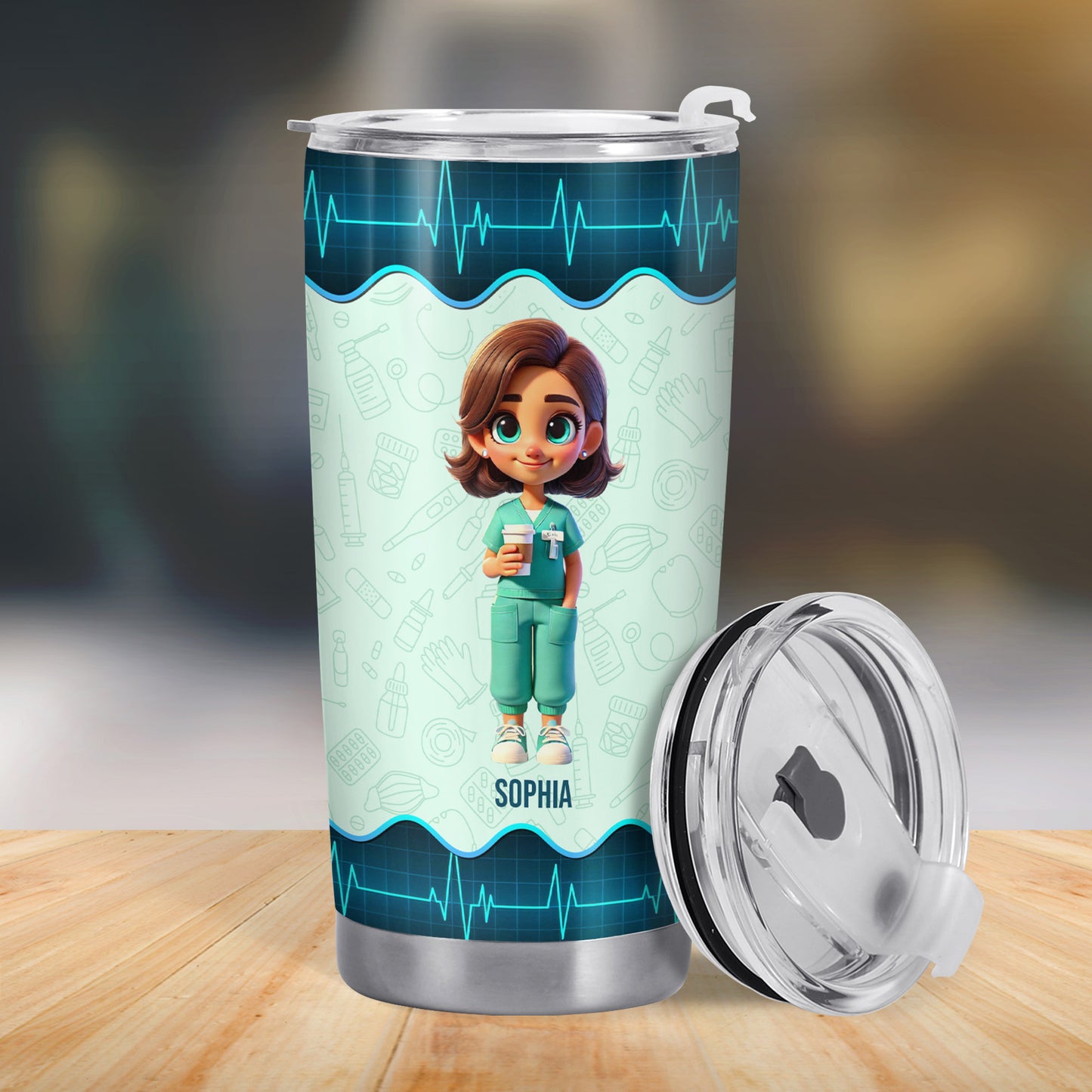 Educated Drug Dealer Nurse Life Tumbler With Medical Symbols - Personalized Custom Stainless Steel Tumbler 20oz 30oz - COL018_TB