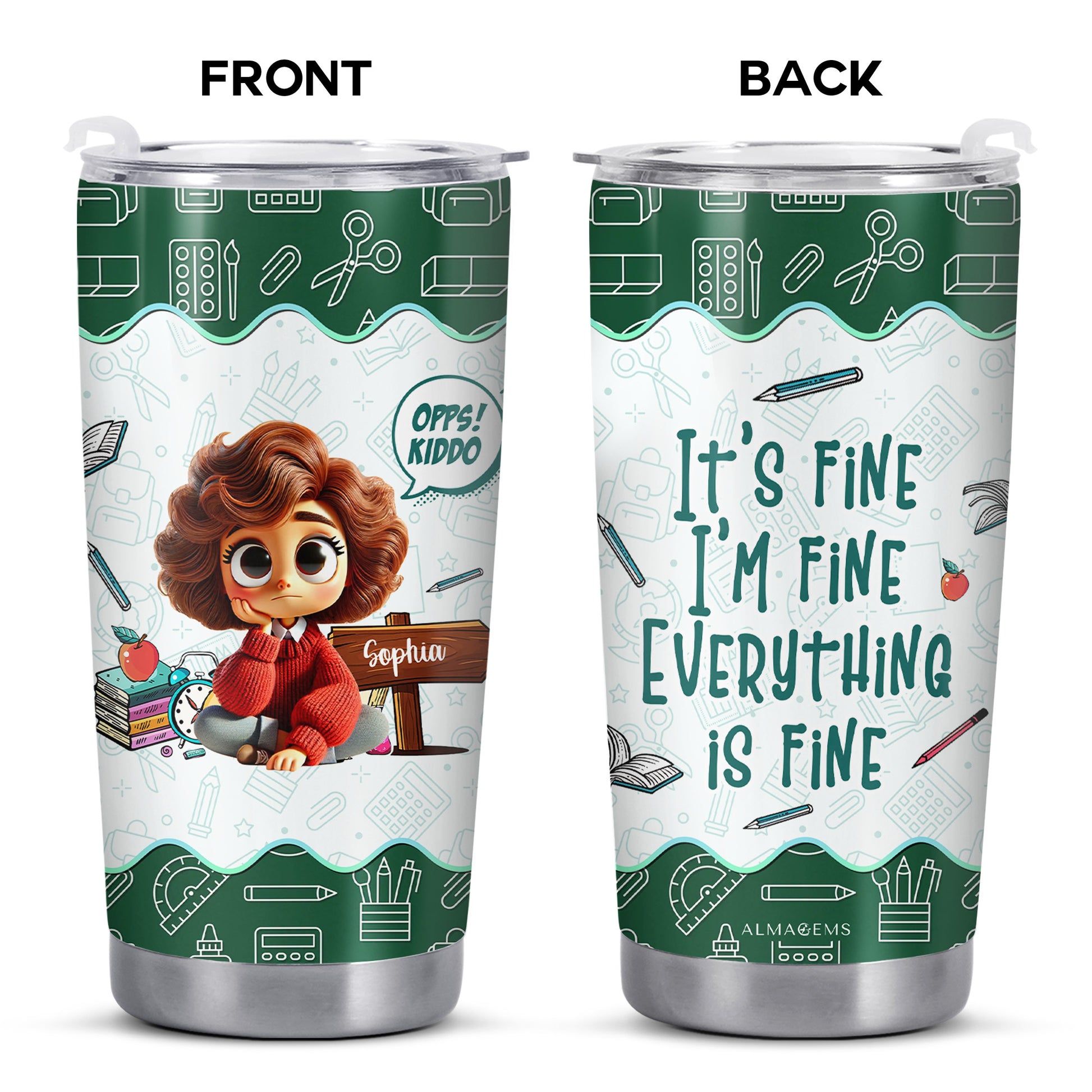 It's Fine I'm Fine Everything Is Fine Student And School Supplies