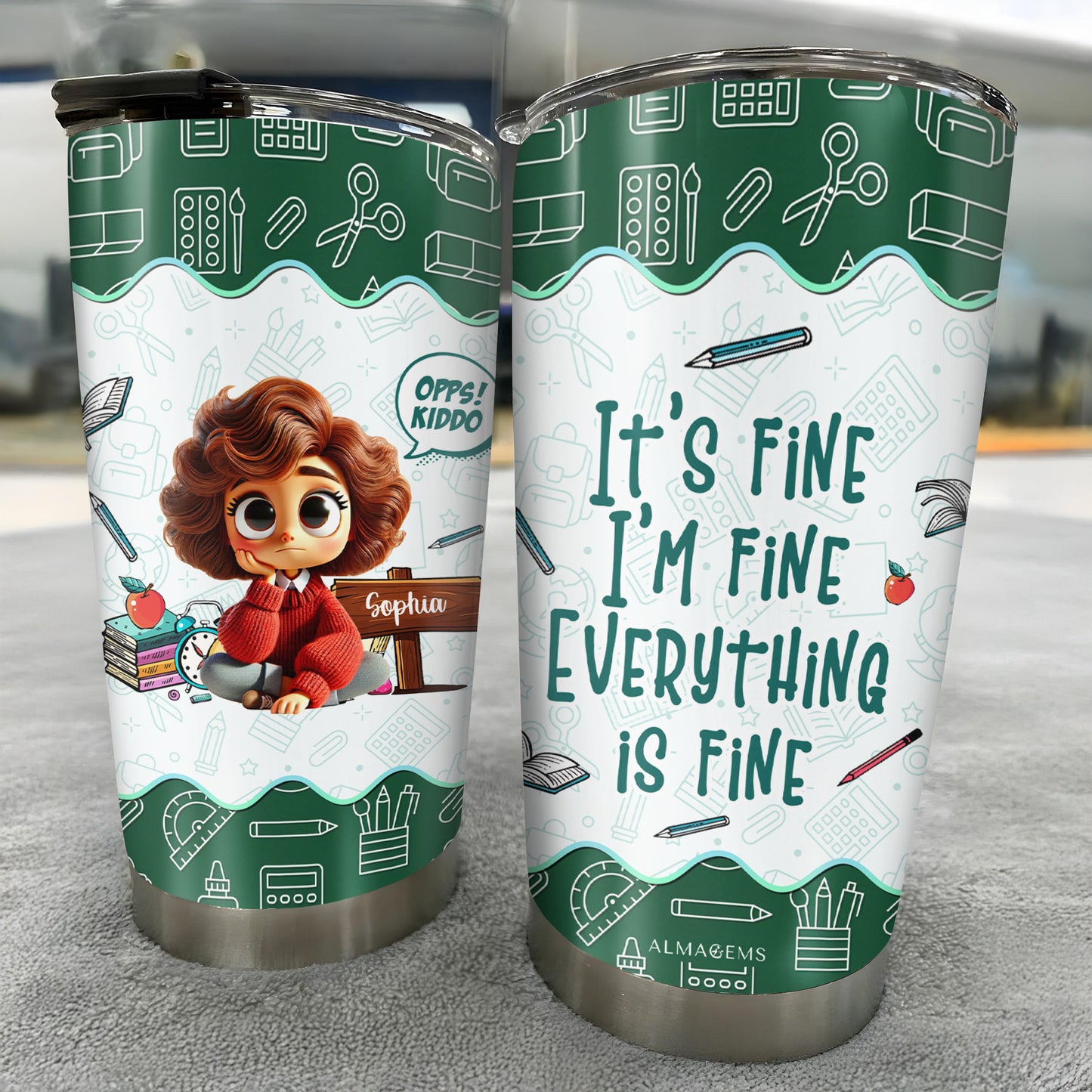 It's Fine I'm Fine Everything Is Fine Student And School Supplies
