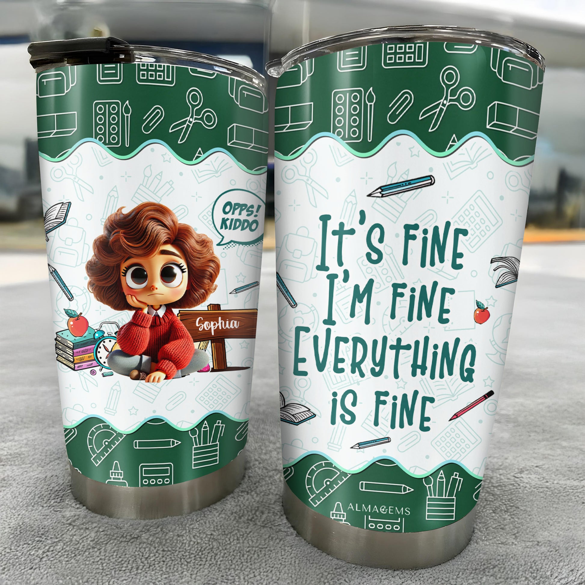 It's Fine I'm Fine Everything Is Fine Student And School Supplies