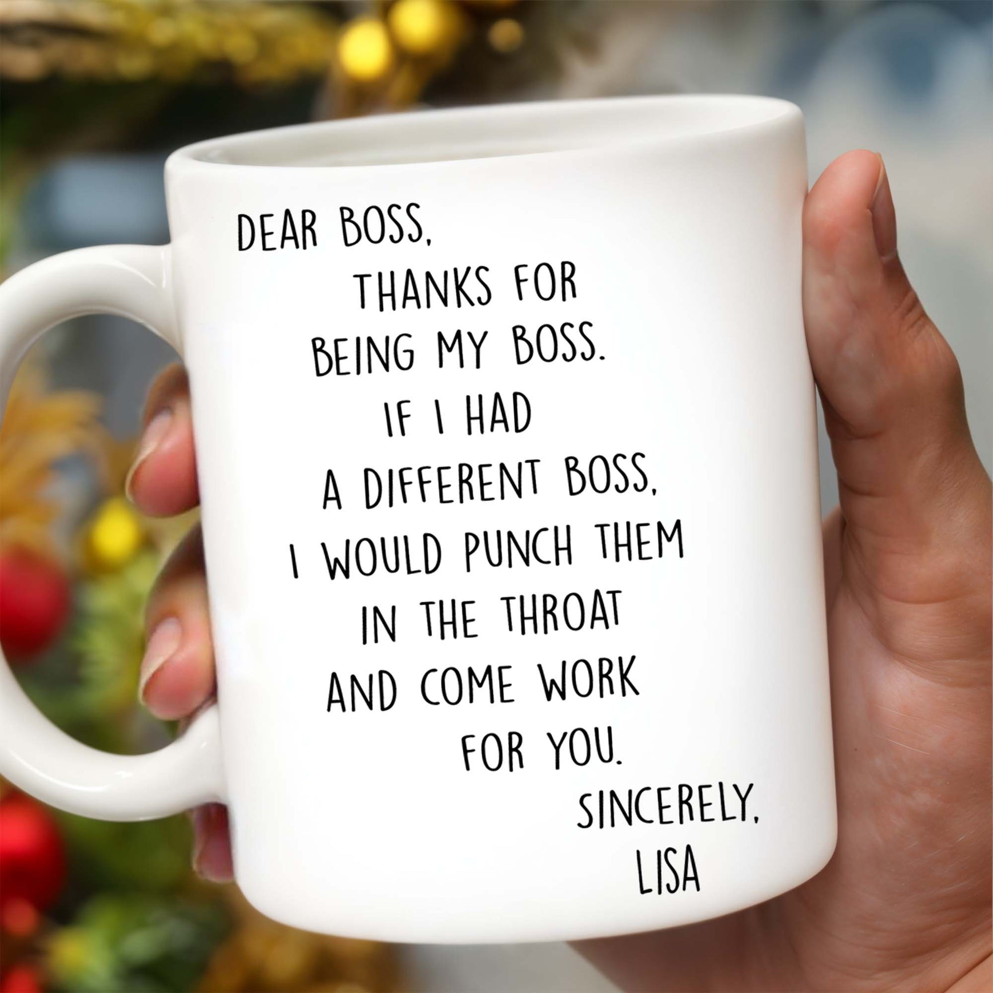 Thanks For Being My Boss Appreciation Coffee Mug