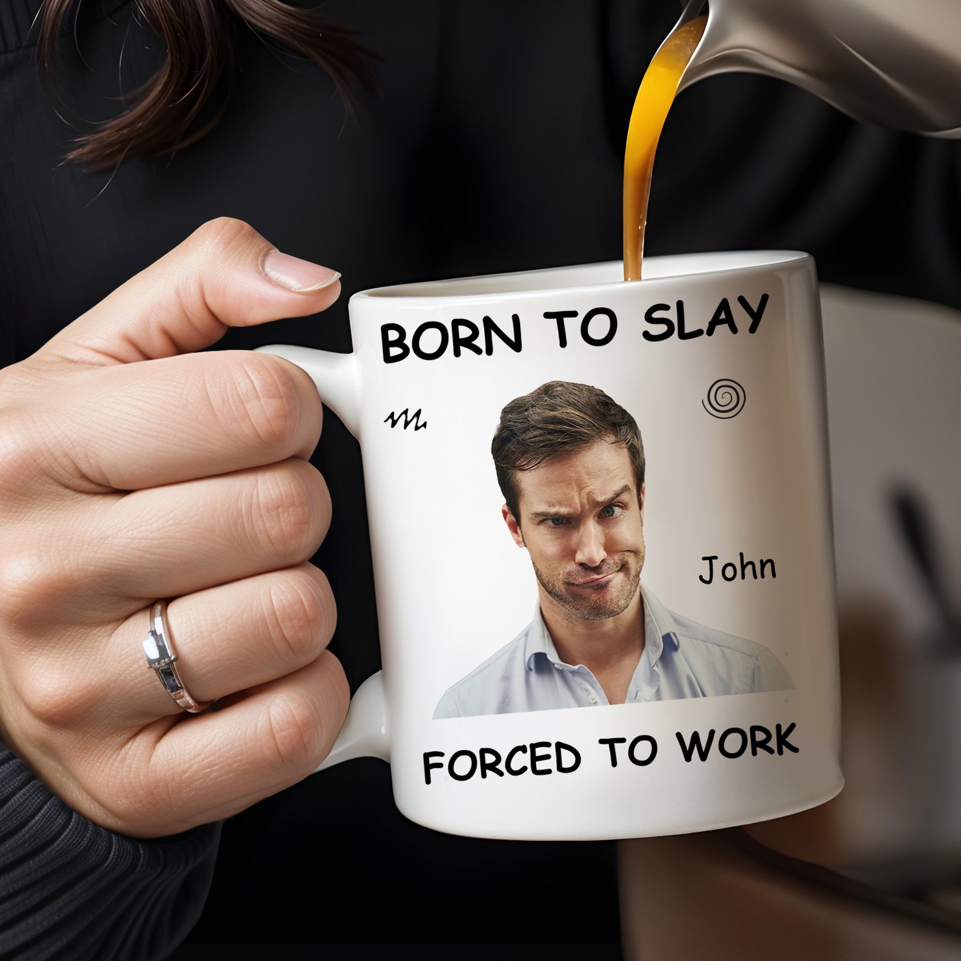 Born To Slay Forced To Work Office Humor Mug