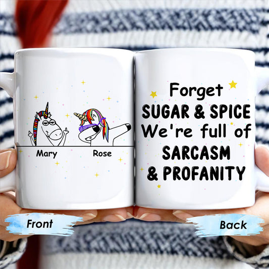 Forget Sugar & Spice Mug Featuring Unicorns & Stars