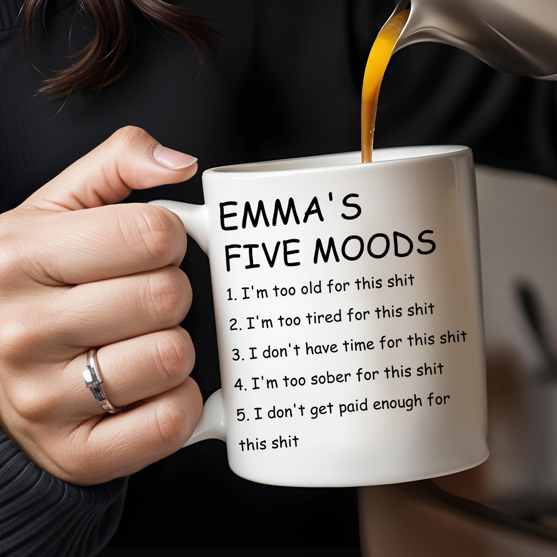 Five Moods Mug For Friends Who Are Always Over It