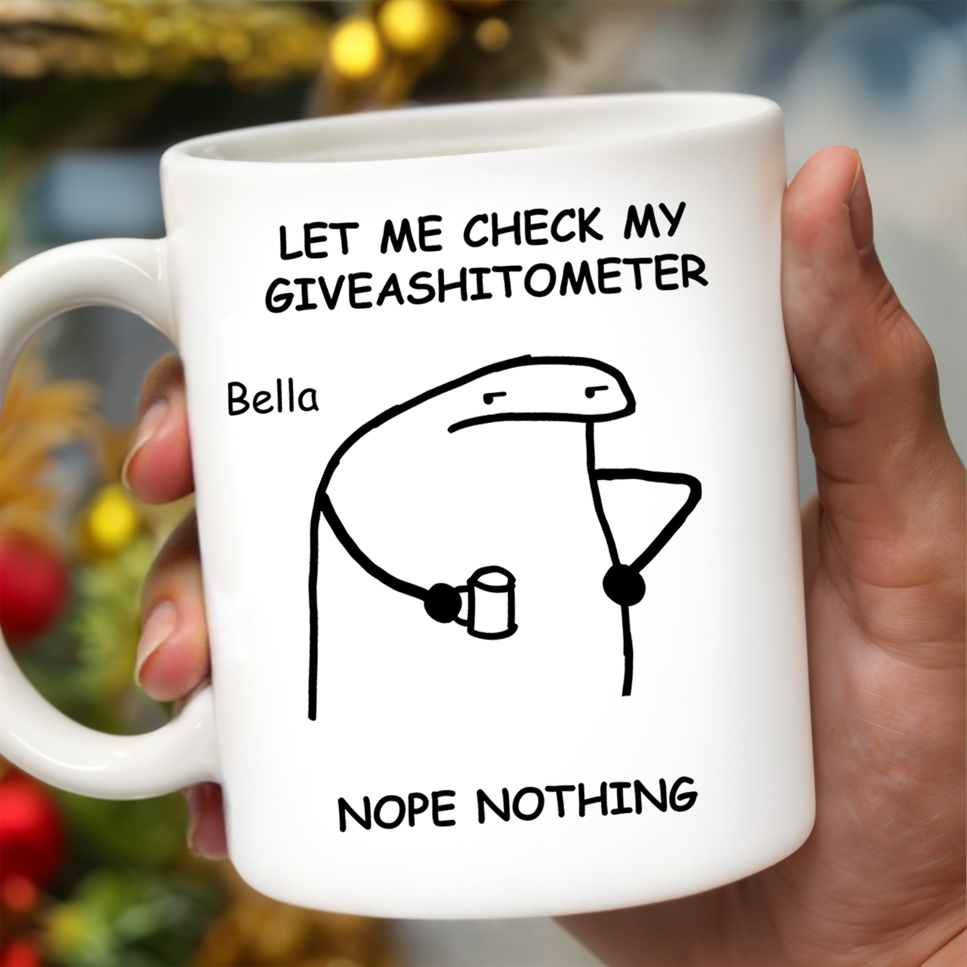 Let Me Check My Giveashitometer Nope Nothing Mug