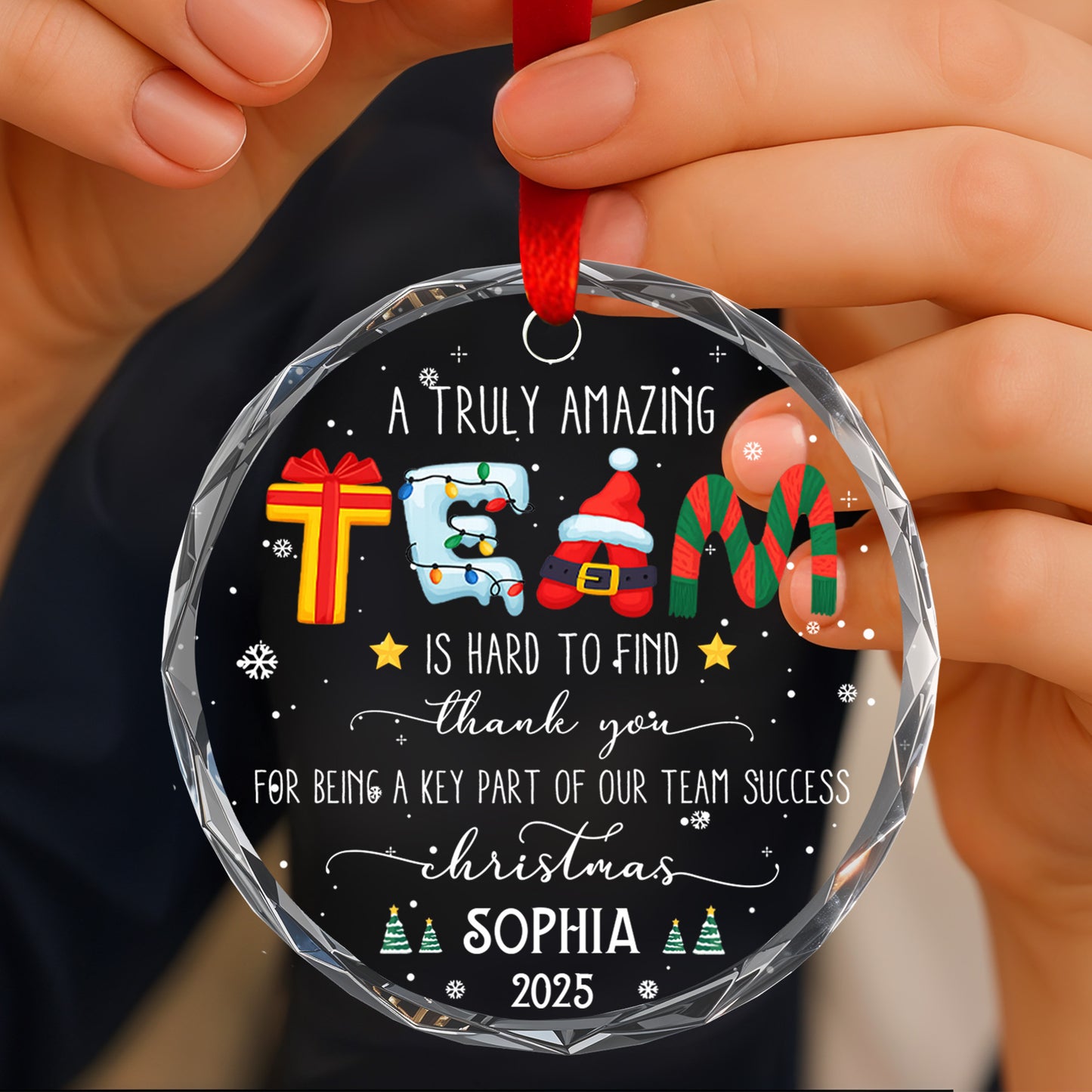 A Truly Amazing Team, Christmas Gift, Santa and Candy Cane
