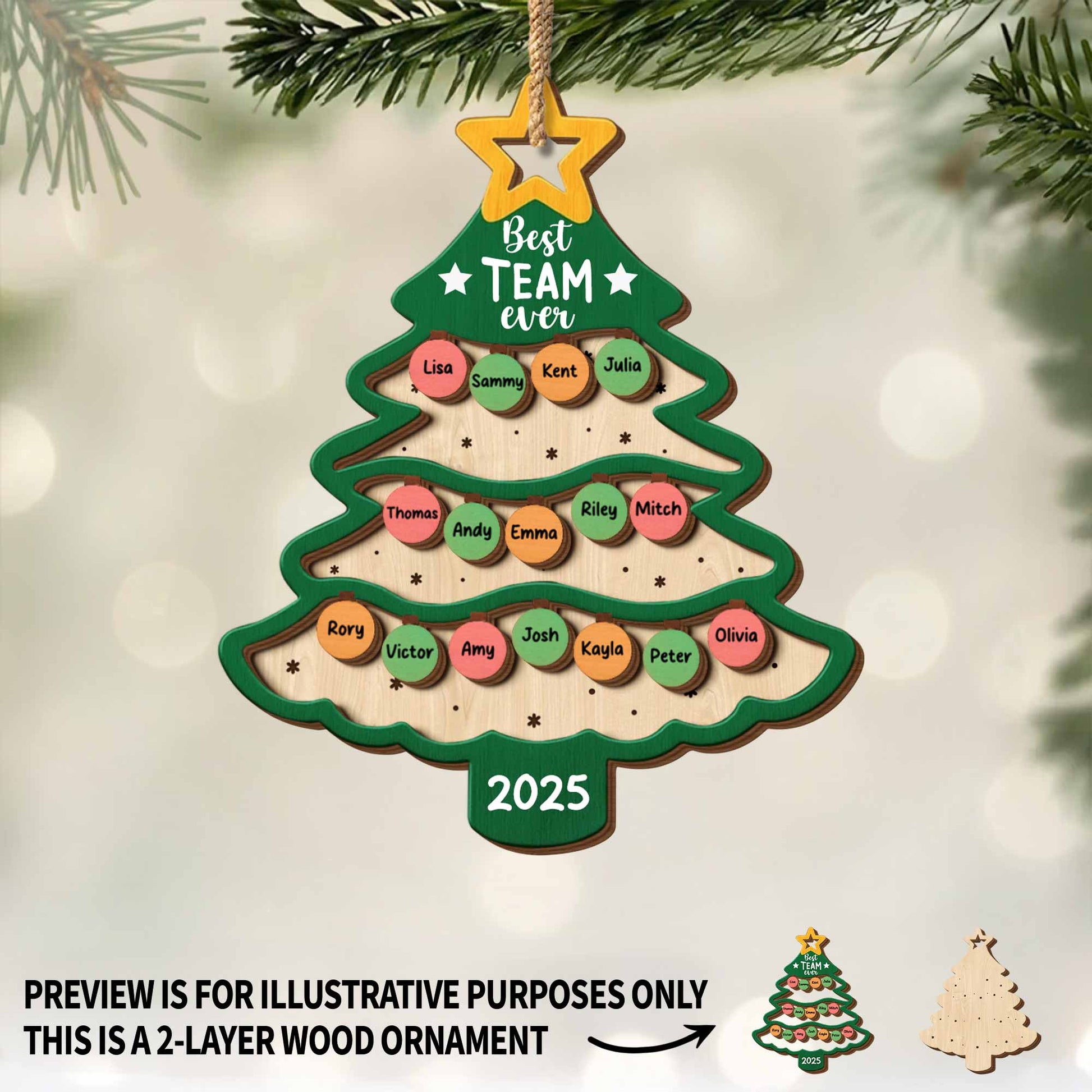 Best Team Ever Christmas Tree Ornament