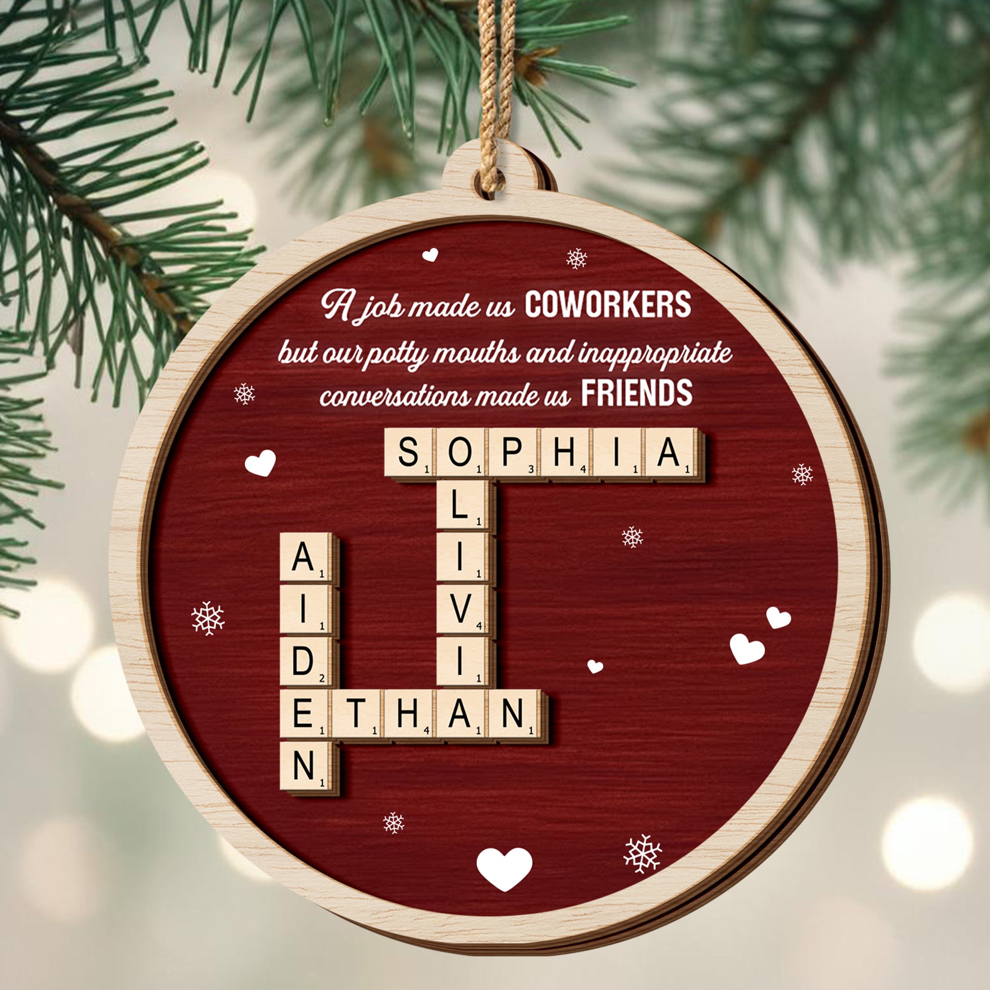 A Job Made Us Coworkers But Friends, Hearts And Snowflakes