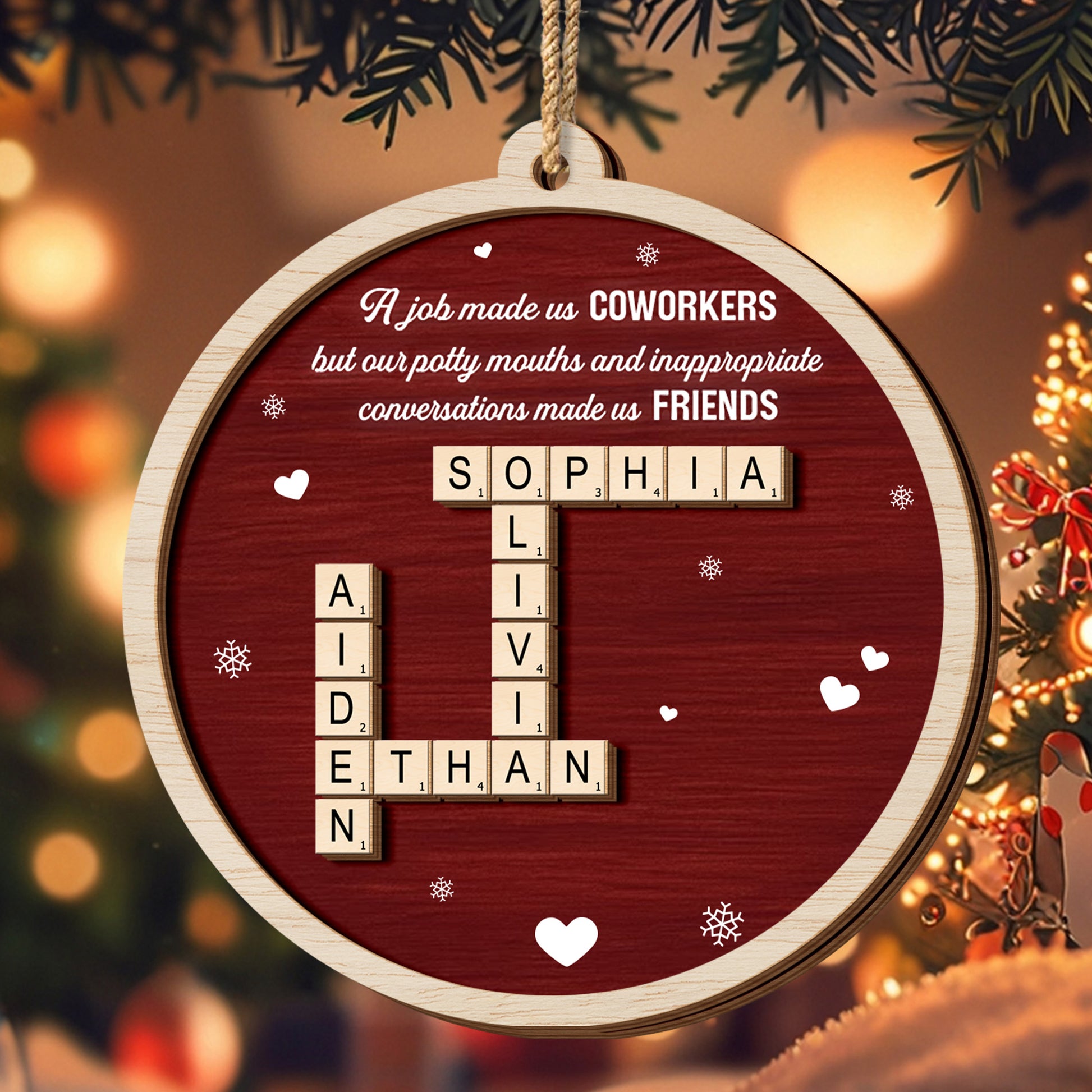 A Job Made Us Coworkers But Friends, Hearts And Snowflakes