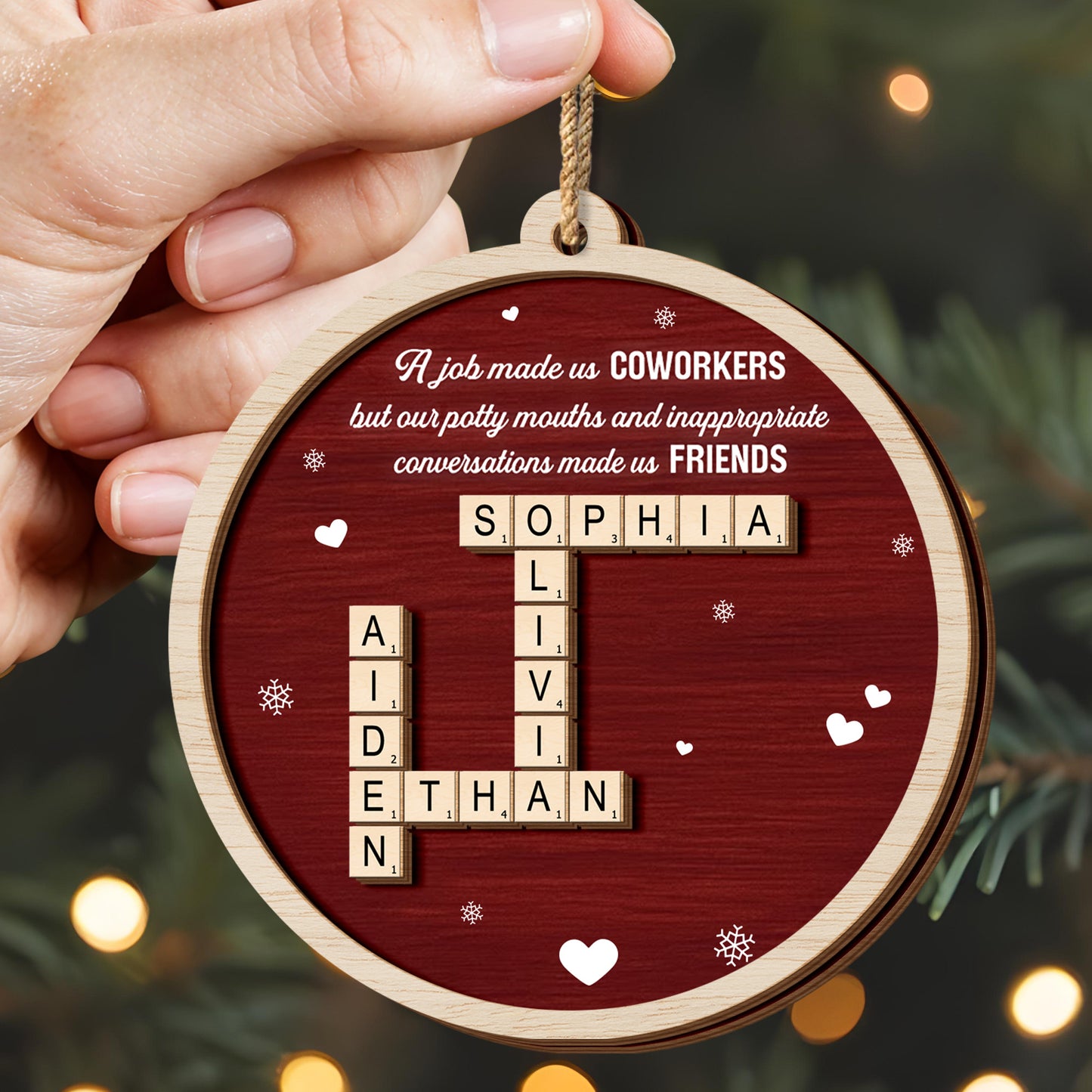 A Job Made Us Coworkers But Friends, Hearts And Snowflakes