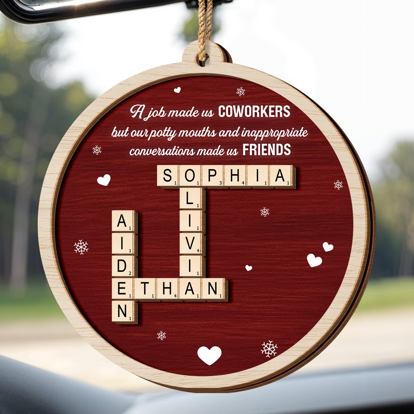 A Job Made Us Coworkers But Friends, Hearts And Snowflakes