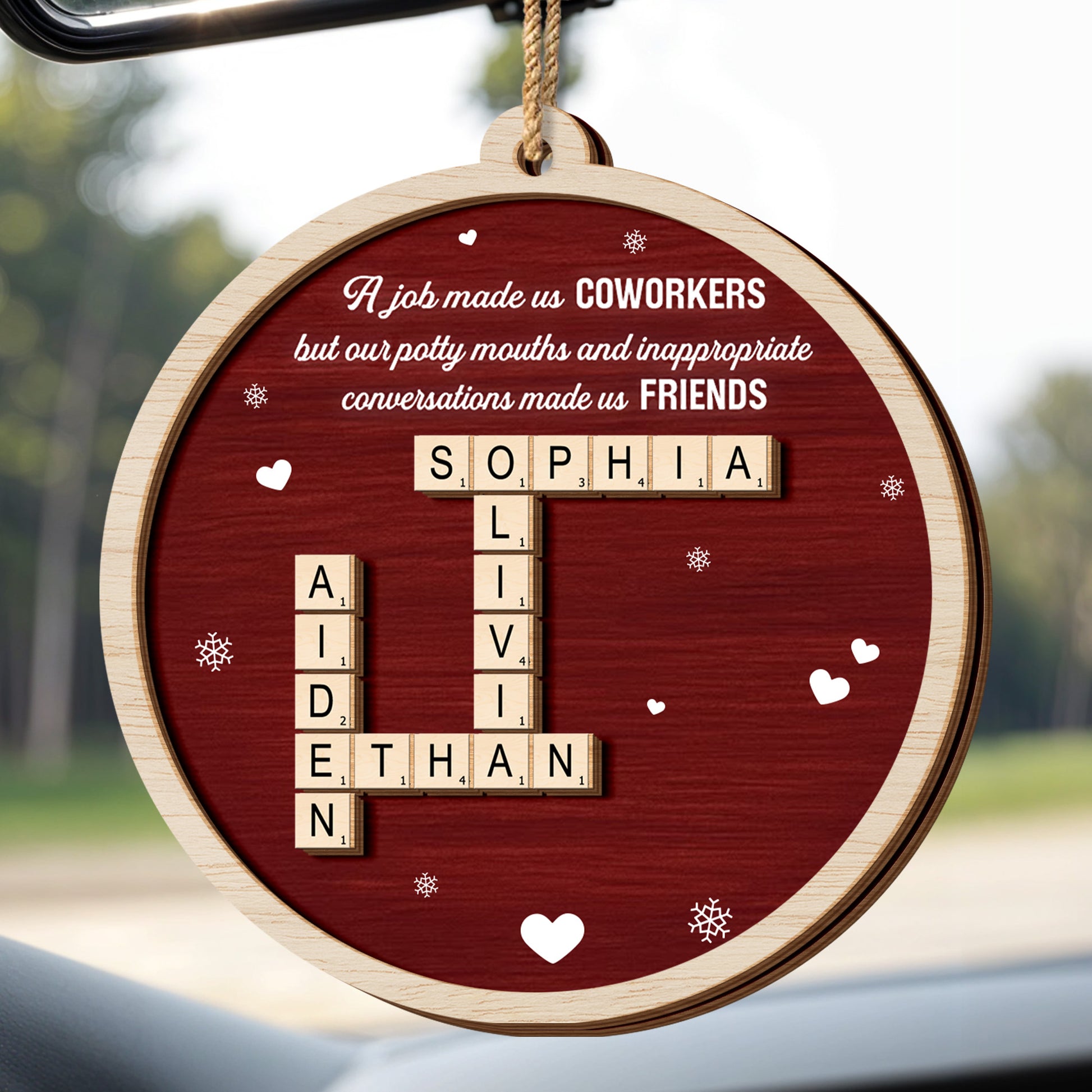 A Job Made Us Coworkers But Friends, Hearts And Snowflakes