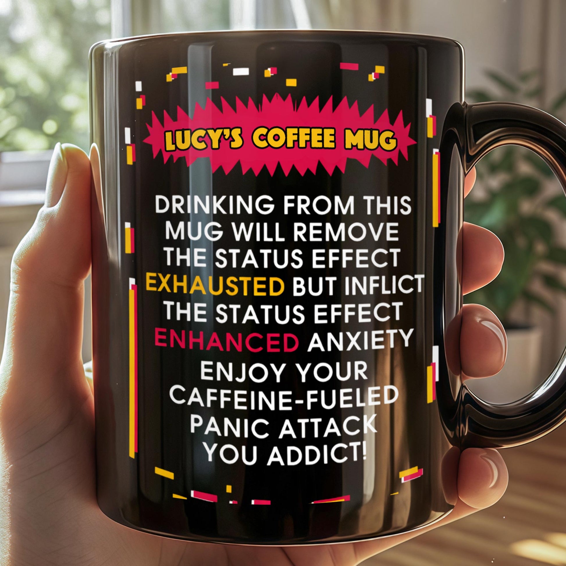 Drinking From This Mug Will Remove Exhausted Status Effect Glitch Text